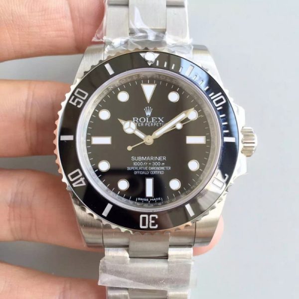 Replica Rolex Submariner 114060 V7S Stainless Steel Black Dial Luxury 3130