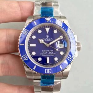 Replica Rolex Submariner Date 116619LB N V7 Stainless Steel Blue Dial Luxury 2836-2