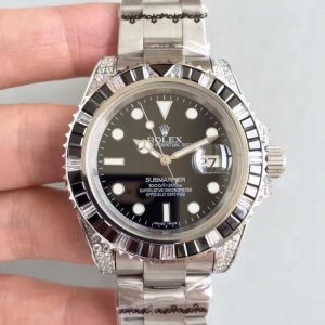 Replica Rolex Submariner Date 116610LN BP Stainless Steel & Diamonds Black Dial Luxury 2836-2