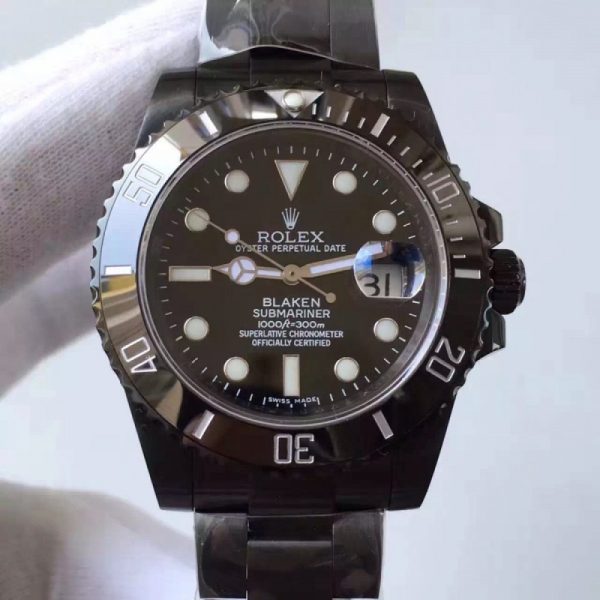Replica Rolex Submariner Date 116610LN Blaken JF PVD Black Dial Luxury 2836-2
