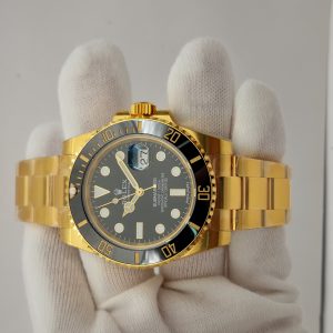 Replica Rolex Submariner Date 116618LN VR 18K Yellow Gold Wrapped Black Dial Luxury 2836-2
