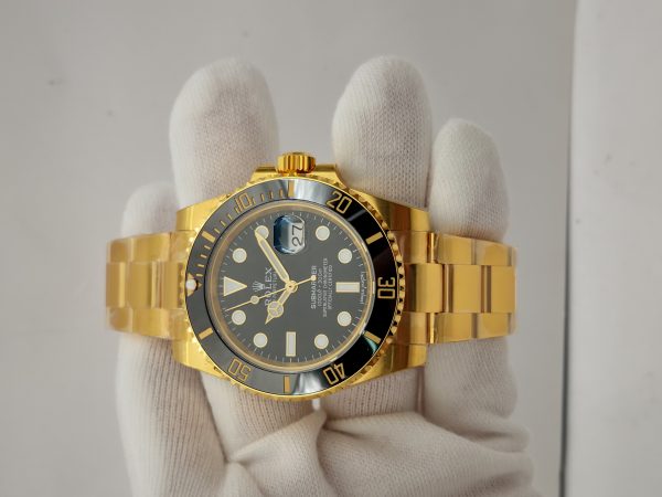 Replica Rolex Submariner Date 116618LN VR 18K Yellow Gold Wrapped Black Dial Luxury 2836-2