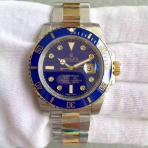 Replica Rolex Submariner Date 116613LB 2018 N V7S 24K Yellow Gold Wrapped & Stainless Steel Blue Dial Luxury 3135