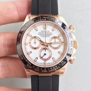 Replica Rolex Daytona Cosmograph 116515LN N Rose Gold White Dial Luxury 7750 Run 6@SEC