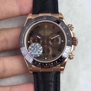 Replica Rolex Daytona Cosmograph 116515LN JF Rose Gold Chocolate Dial Luxury 7750 Run 6@SEC