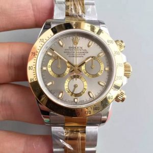 Replica Rolex Daytona Cosmograph 116503 JF Stainless Steel & Yellow Gold Grey Dial Luxury 7750 Run 6@SEC