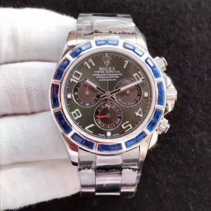 Replica Rolex Daytona Cosmograph 116599 JF Stainless Steel & Diamonds Anthracite Dial Luxury 7750 Run 6@SEC