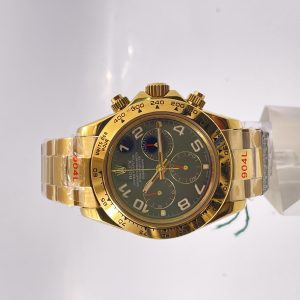 Replica Rolex Daytona Cosmograph 116508 JH Yellow Gold Blue Dial Luxury 4130 Run 6@SEC