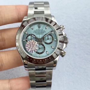 Replica Rolex Daytona Cosmograph 116506 JF Stainless Steel Ice Blue Dial Luxury 7750 Run 6@SEC
