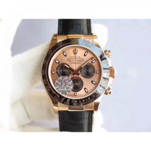 Replica Rolex Daytona Cosmograph 116515LN JF Rose Gold Rose Gold Dial Luxury 7750 Run 6@SEC