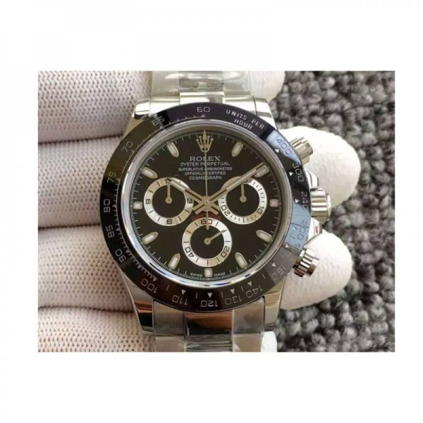 Replica Rolex Daytona Cosmograph 116500LN JH Stainless Steel Black Dial Luxury 4130 Run 6@SEC