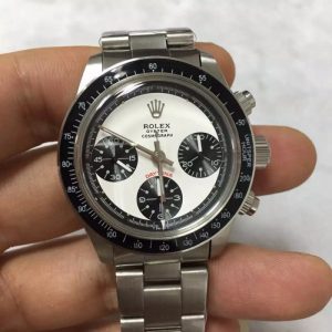 Replica Rolex Daytona Cosmograph 6263 Paul Newman Stainless Steel White Dial Luxury 7750 Run 9@SEC