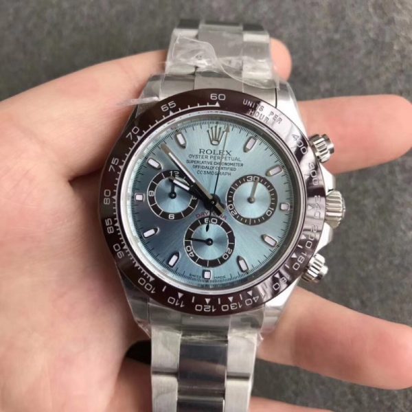 Replica Rolex Daytona Cosmograph 116506 N Stainless Steel Ice Blue Dial Luxury 7750 Run 6@SEC