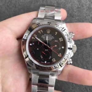 Replica Rolex Daytona Cosmograph 116520 N Stainless Steel Black Dial Luxury 7750 Run 6@SEC
