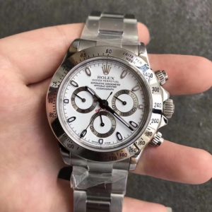 Replica Rolex Daytona Cosmograph 116520 N Stainless Steel White Dial Luxury 7750 Run 6@SEC