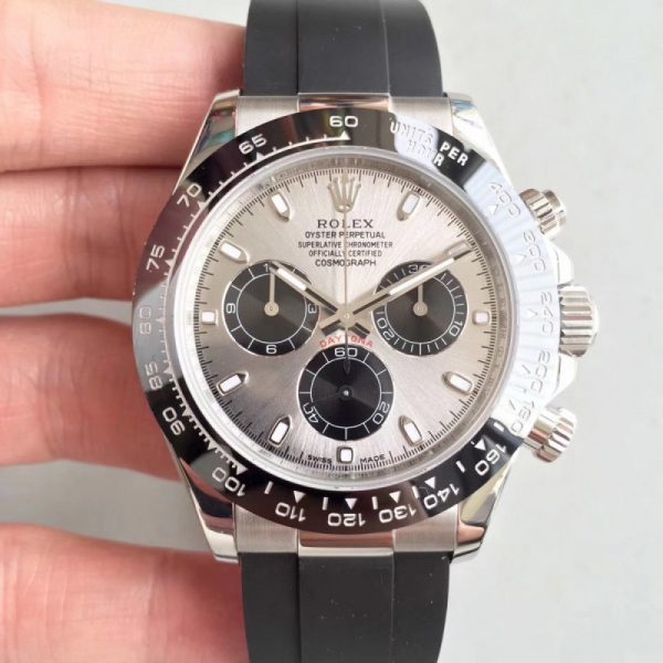 Replica Rolex Daytona Cosmograph 116519LN AR Stainless Steel 904L Silver Dial Luxury 4130 Run 6@SEC