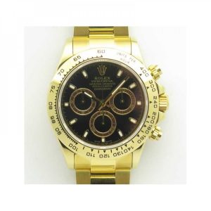 Replica Rolex Daytona Cosmograph 116508 BP Yellow Gold Black Dial Dial Luxury 4130 Run 6@SEC