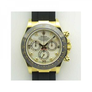 Replica Rolex Daytona Cosmograph 116518LN JH Yellow Gold Mother Of Pearl Dial Luxury 4130 Run 6@SEC