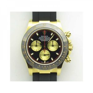 Replica Rolex Daytona Cosmograph 116518LN JH Yellow Gold Black Dial Luxury 4130 Run 6@SEC