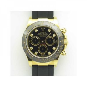 Replica Rolex Daytona Cosmograph 116518LN JH Yellow Gold Black Dial Luxury 4130 Run 6@SEC