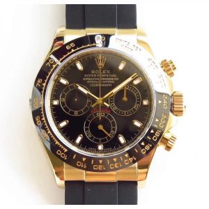 Replica Rolex Daytona Cosmograph 116518LN AR Yellow Gold Black Dial Luxury 4130 Run 6@SEC
