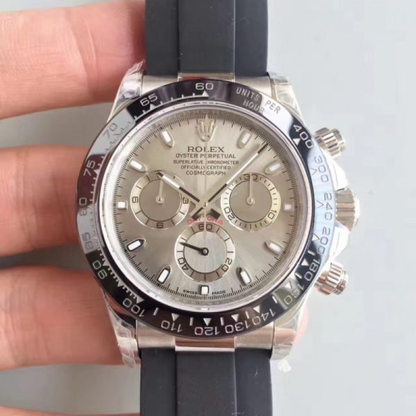 Replica Rolex Daytona Cosmograph 116519LN JH Stainless Steel Grey Dial Luxury 4130 Run 6@SEC