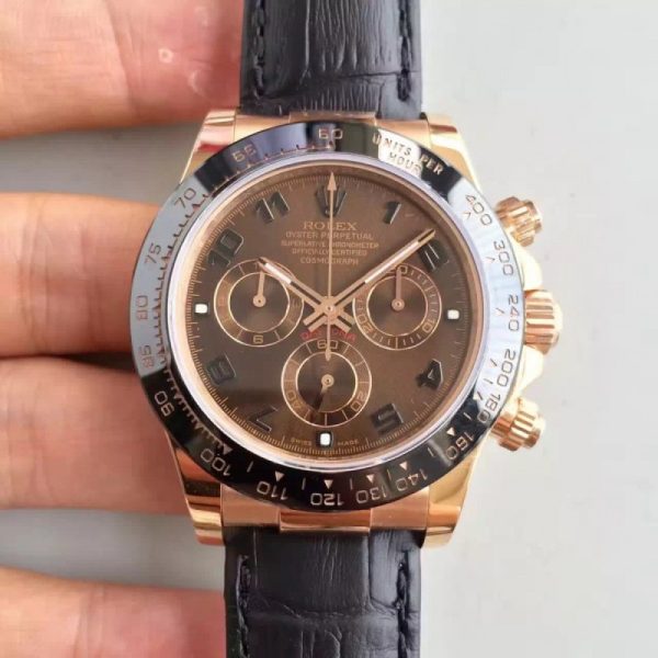 Replica Rolex Daytona Cosmograph 116515LN JH Rose Gold Chocolate Dial Luxury 4130 Run 6@SEC