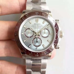 Replica Rolex Daytona Cosmograph 116506 JH Stainless Steel Ice Blue Dial Luxury 4130 Run 6@SEC