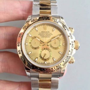 Replica Rolex Daytona Cosmograph 116503 3A 18K Yellow Gold Wrapped & Stainless Steel 904L Champagne Dial Luxury 7750 Run 6@SEC