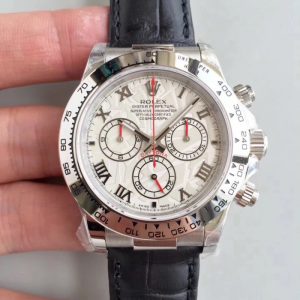 Replica Rolex Daytona Cosmograph 116520 JH Stainless Steel White Dial Luxury 4130 Run 6@SEC