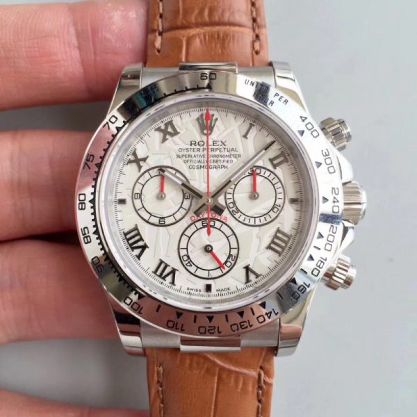 Replica Rolex Daytona Cosmograph 116520 JH Stainless Steel White Dial Luxury 4130 Run 6@SEC