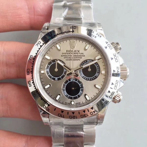 Replica Rolex Daytona Cosmograph 116509 JH Stainless Steel Silver Dial Luxury 4130 Run 6@SEC