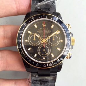 Replica Rolex Daytona Cosmograph Kravitz Design LK 01 RL Ceramic Black Dial Luxury 4130 Run 6@SEC