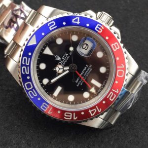 Replica Rolex GMT-Master II 116719BLRO BP Stainless Steel Black Dial Luxury 3186