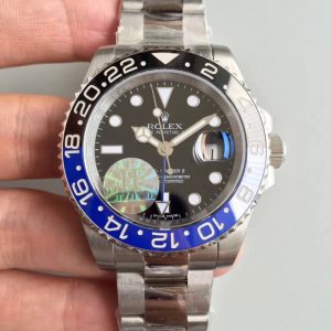 Replica Rolex GMT-Master II 116710BLNR JF Stainless Steel Black Dial Luxury 2836-2