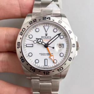 Replica Rolex Explorer II 216570 2018 V7 Stainless Steel White Dial Luxury 2836-2