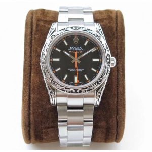 Replica Rolex Milgauss 116400GV GG Stainless Steel Black Dial Luxury 2836-2