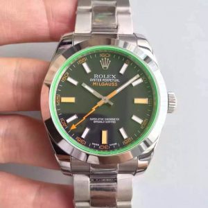 Replica Rolex Milgauss 116400GV JF Stainless Steel Black Dial Luxury 2836-2