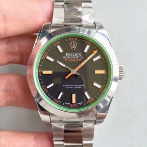 Replica Rolex Milgauss 116400GV AR Stainless Steel Black Dial Luxury 2824-2