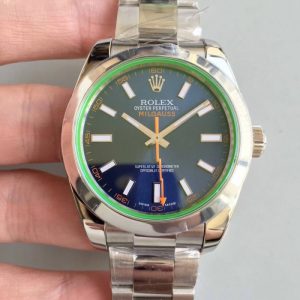 Replica Rolex Milgauss 116400GV AR Stainless Steel Blue Dial Luxury 3131