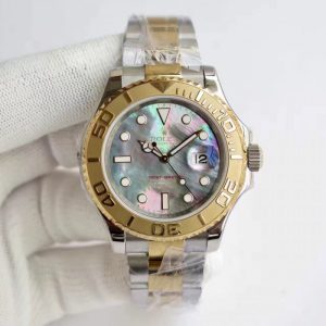 Replica Rolex Yacht-Master 40 116622 JF Stainless Steel & Yellow Gold Blue Mother Of Pearl Dial Luxury 3135