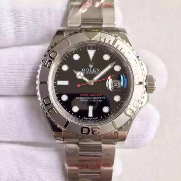 Replica Rolex Yacht-Master 40 116622 JF Stainless Steel Black Dial Luxury 2836-2