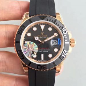 Replica Rolex Yacht-Master 40 116655 2018 JF Rose Gold Black Dial Luxury 2836-2