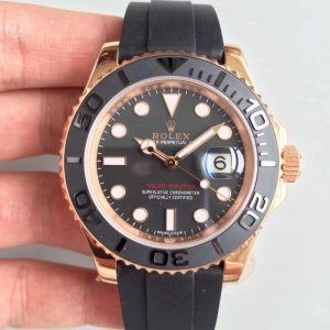 Replica Rolex Yacht-Master 40 116655 AR Rose Gold Black Dial Luxury 3135