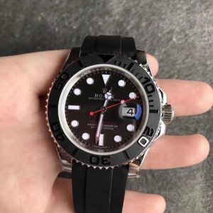 Replica Rolex Yacht-Master 40 Custom 116655 AR Stainless Steel Black Dial Luxury 3135