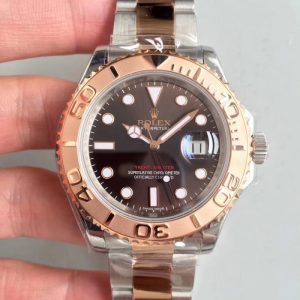 Replica Rolex Yacht-Master 40 116621 AR Stainless Steel & Rose Gold Chocolate Dial Luxury 2824-2