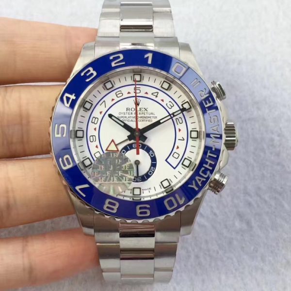 Replica Rolex Yacht-Master II 116680 JF Stainless Steel White Dial Luxury 7750
