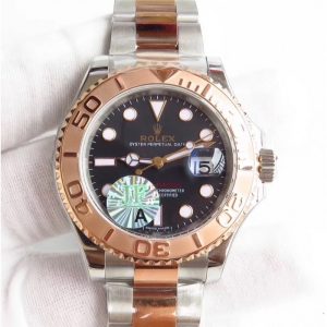 Replica Rolex Yacht-Master 40 116621 JF Stainless Steel & Rose Gold Black Dial Luxury 3135