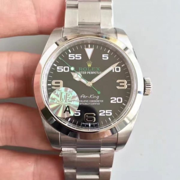 Replica Rolex Air-King 116900 JF Stainless Steel Black Dial Luxury 3131