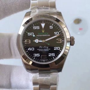 Replica Rolex Air-King 116900 V7 2018 Stainless Steel Black Dial Luxury 2836-2